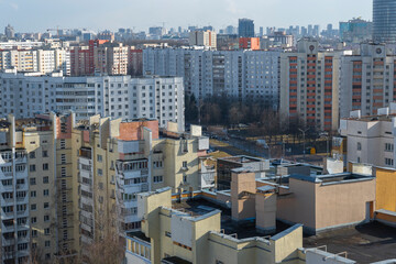 View of the city of Minsk from above.