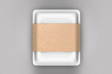 Realistic 3d food box packaging mockup