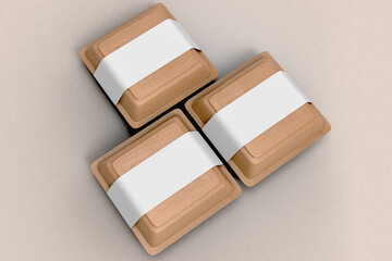 3d food box packaging advertising design