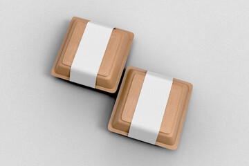 Food box container mockup design
