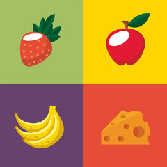 four food icons