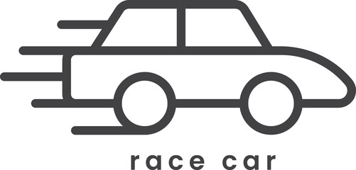 car thin line icon for sign system. Modern vector illustration