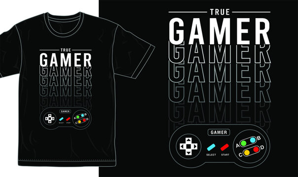gamer gaming game t shirt design graphic vector 