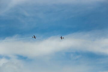 Aerobatic Team Perform above the sky