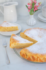 sweet home made vanilla cheesecake