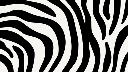 Fototapeta na wymiar Abstract background. Drawing of a zebra or white tiger. Simple black stripes. Vector illustration. 