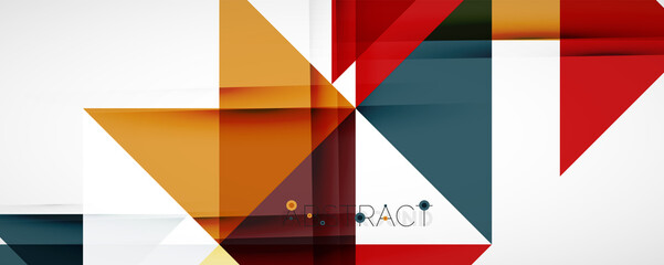 Geometric abstract background. Techno color triangle shapes. Vector illustration for covers, banners, flyers and posters and other designs