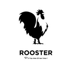 Rooster icon logo design template Vector Illustration