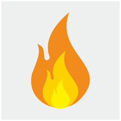Fire icon design vector illustration template, isolated