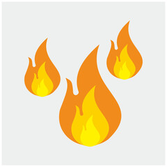 fire set, icon vector illustration sign