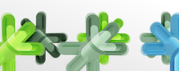Abstract glossy crosses background for business or technology presentations, internet posters or web brochure covers