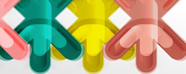 Abstract glossy crosses background for business or technology presentations, internet posters or web brochure covers