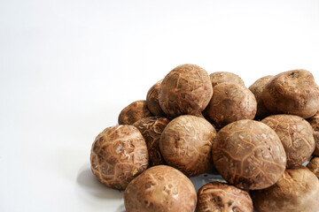 Fresh shiitake mushroom isolated,Dried mushrooms on white background