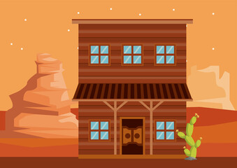 Obraz premium wild west store