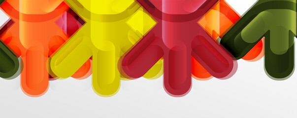 Fototapeta premium Abstract glossy crosses background for business or technology presentations, internet posters or web brochure covers