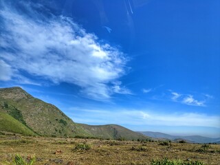 High mountain in morning time. Beautiful natural landscape