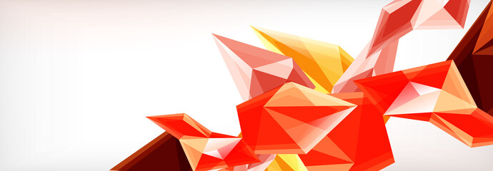 Vector 3d triangles and pyramids abstract background for business or technology presentations, internet posters or web brochure covers