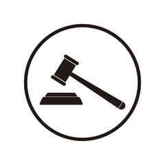 gavel icon vector illustration sign