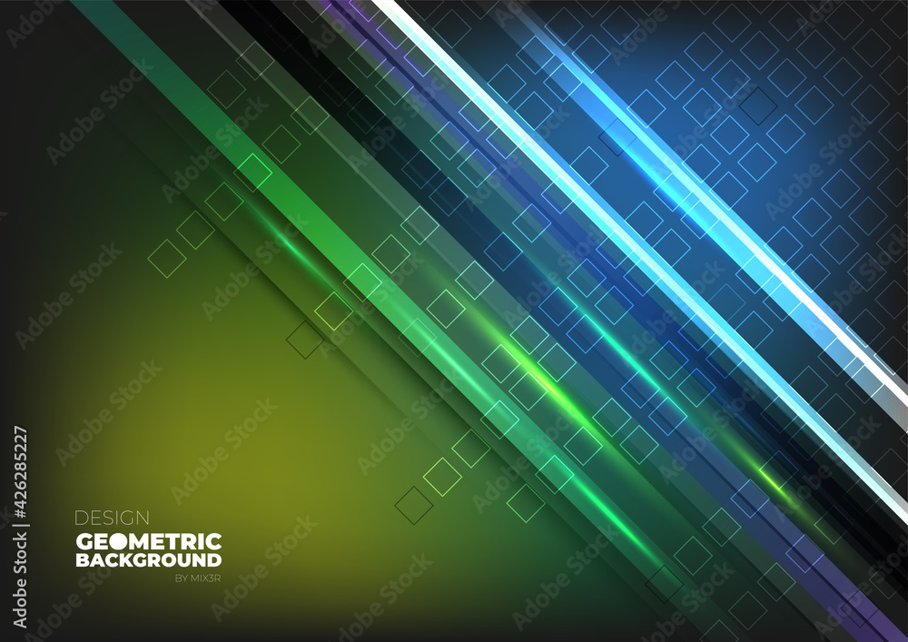Aufkleber technology background color vector for web and design