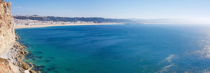 Fototapeta na wymiar Beautiful seaside resort of Nazare in Portugal