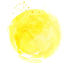 Watercolor stains on white background, abstract blots isolated. Bright colors, divorces.