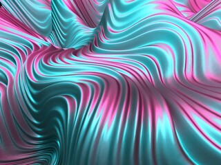 Colorful Liquid metallic wavy background