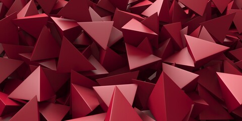 Triangle Poligon Red Abstract futuristic Background