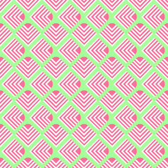 pink triangles with green background seamless repeat pattern