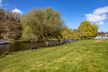 Brittany landscape by the river in Pontrieux