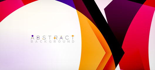 Vector color hexagons geometric abstract background