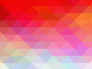 Triangular pixelation. Multi-colored pixel background. The texture consisting of multi-colored triangles.