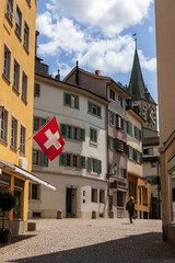 The historic city center of Zurich. Switzerland