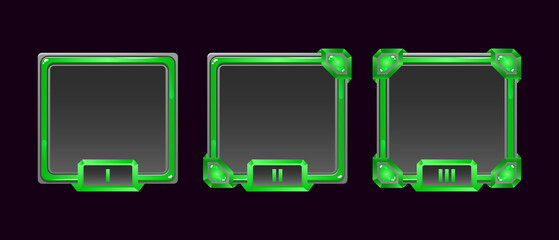 set of stone jelly game ui border avatar frame with grade for gui asset elements