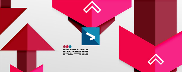 Shiny color triangles and geometric shapes vector abstract background