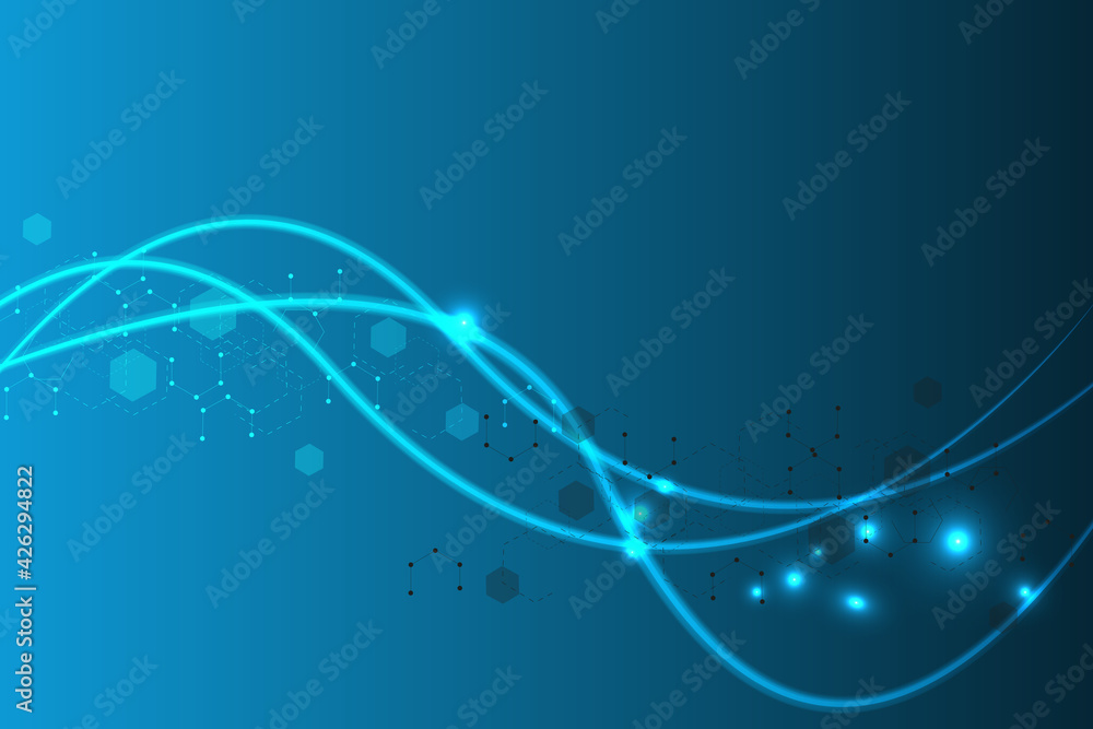 Poster big data visualization background. modern futuristic virtual abstract background. science network pa