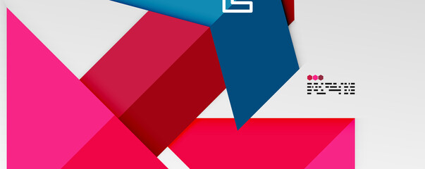 Shiny color triangles and geometric shapes vector abstract background