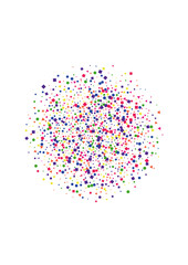 Orange Pattern Square Illustration. Design Circle Background. Pink Dot Decoration. Christmas Confetti Background. Blue Festive Star.