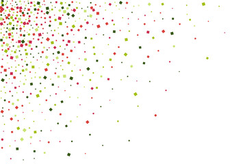 Geometric Green Light Frame. Grid Square Wallpaper. Red Modern Rhombus Mosaic. Dot Decor Illustration.