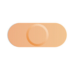 Medical plaster. Adhesive bandage or sticking plaster. Medical band aids protection patch for first aid. Protection and care.  cartoon plaster on white background