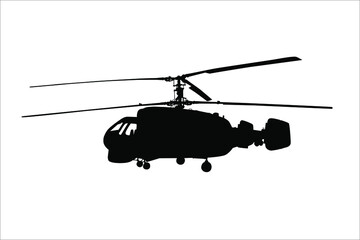 Vector silhouette of a helicopter