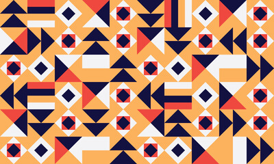 Simple geometric vector pattern. Bright color palette.