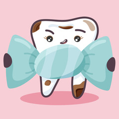 a tooth with caries likes sweets.