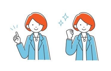 ビジネスウーマンのシンプルなイラスト