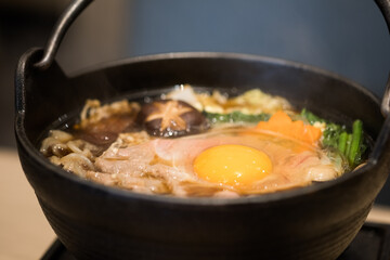 Japanese beef Sukiyaki set ready to eat