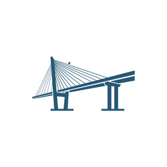 Bridge logo design vector illustration, Creative Bridge logo design concept template, symbols icons