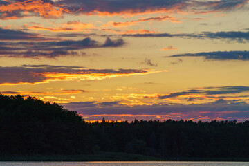 sunset in the mountains