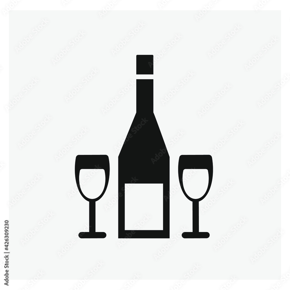 Poster wine vector icon. editable stroke. linear style sign for use on web design and mobile apps, logo. sy