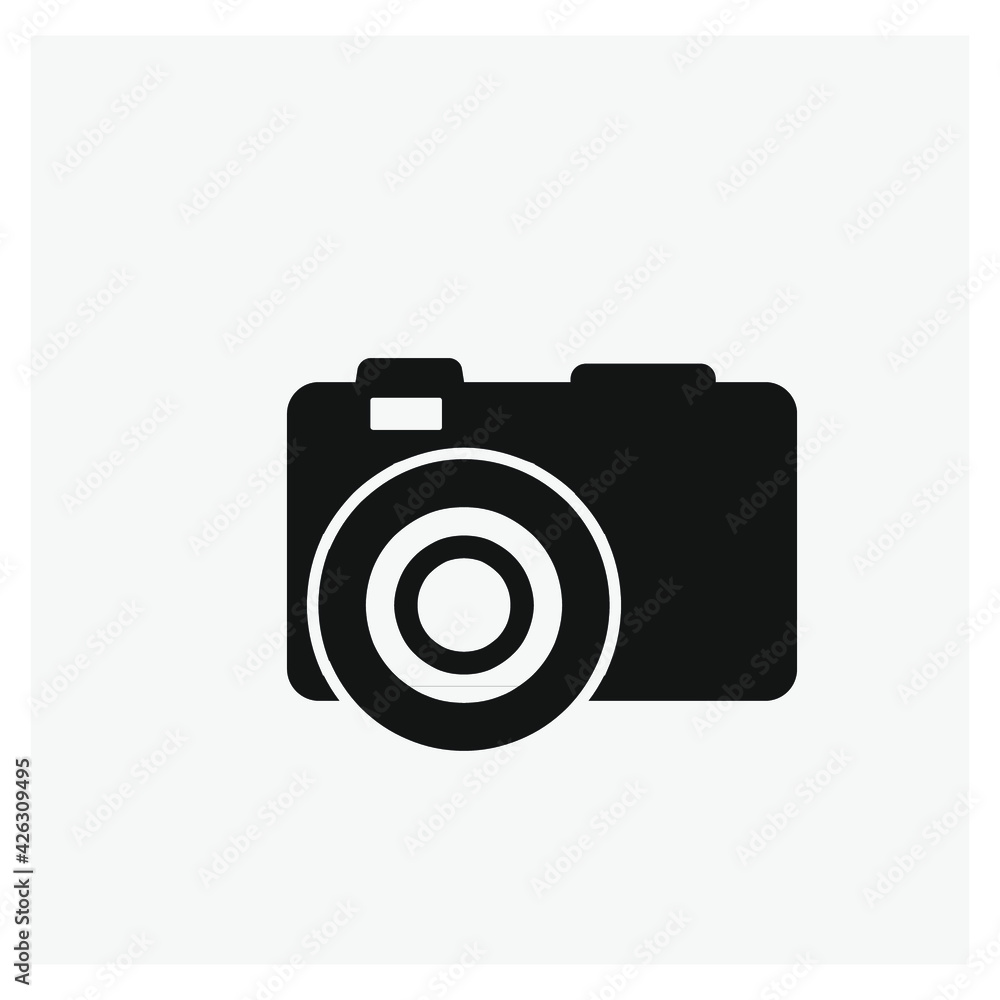 Poster camera vector icon. editable stroke. linear style sign for use on web design and mobile apps, logo. 
