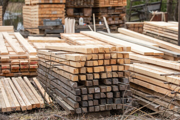 Timber storage and sawing. Building materials, production and distribution. Local business