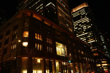 Fototapeta na wymiar Night view of Tokyo, Japan. Image of business district. - 東京の夜景 日本